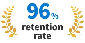 96% retention rate
