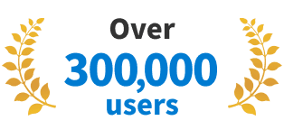 Over 300,000 users